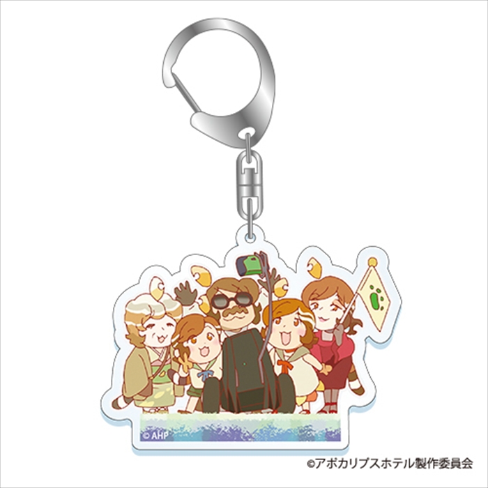 【サイバーエージェント】アポカリプスホテル アクリルキーホルダー タヌキ一家&環境チェックロボ