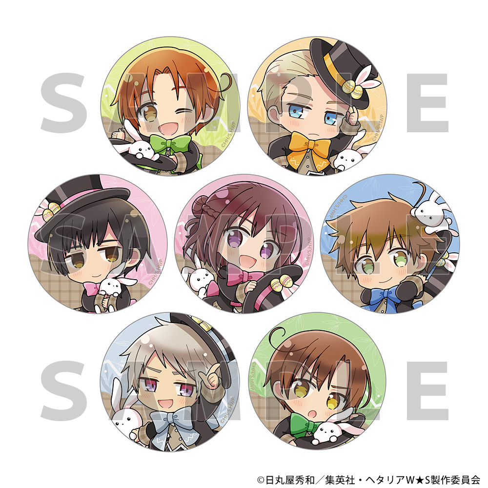 【Parflette】ヘタリア World★Stars トレーディング缶バッジ（イースター/ver.A） 1BOX入数：7