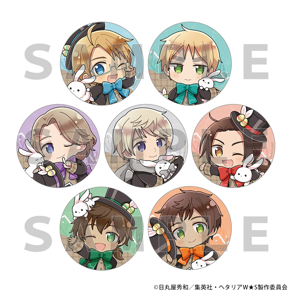 【Parflette】ヘタリア World★Stars トレーディング缶バッジ（イースター/ver.B） 1BOX入数：7