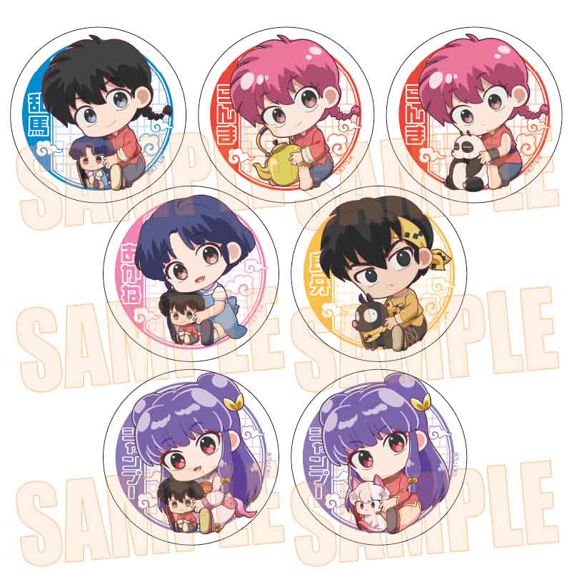 【ベルハウス】トレーディング缶バッジ らんま1/2 ぎゅぎゅっと 1BOX入数：7