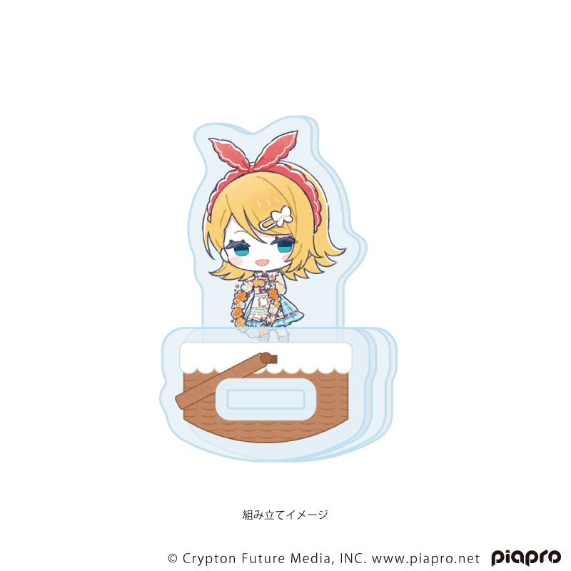 【A3】ゆらゆらアクリルスタンド「ピアプロキャラクターズ」08/鏡音リン ピクニックver.（グラフアートイラスト）