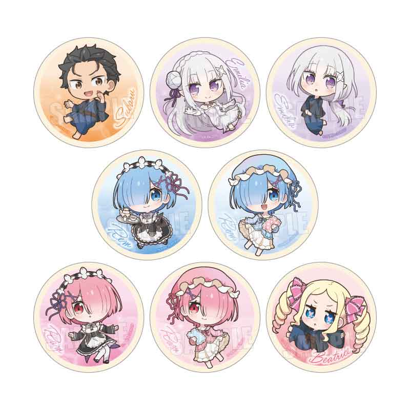 【ベルハウス】ぷかっしゅトレーディング缶バッジ 3rd season ver. Re:ゼロから始める異世界生活 1BOX入数：8