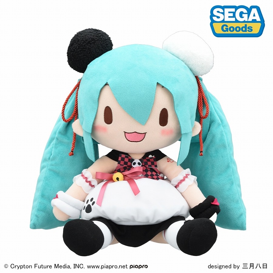 【セガ フェイブ】初音ミク パンダ饅頭 ふわぷち ぬいぐるみ（LL）