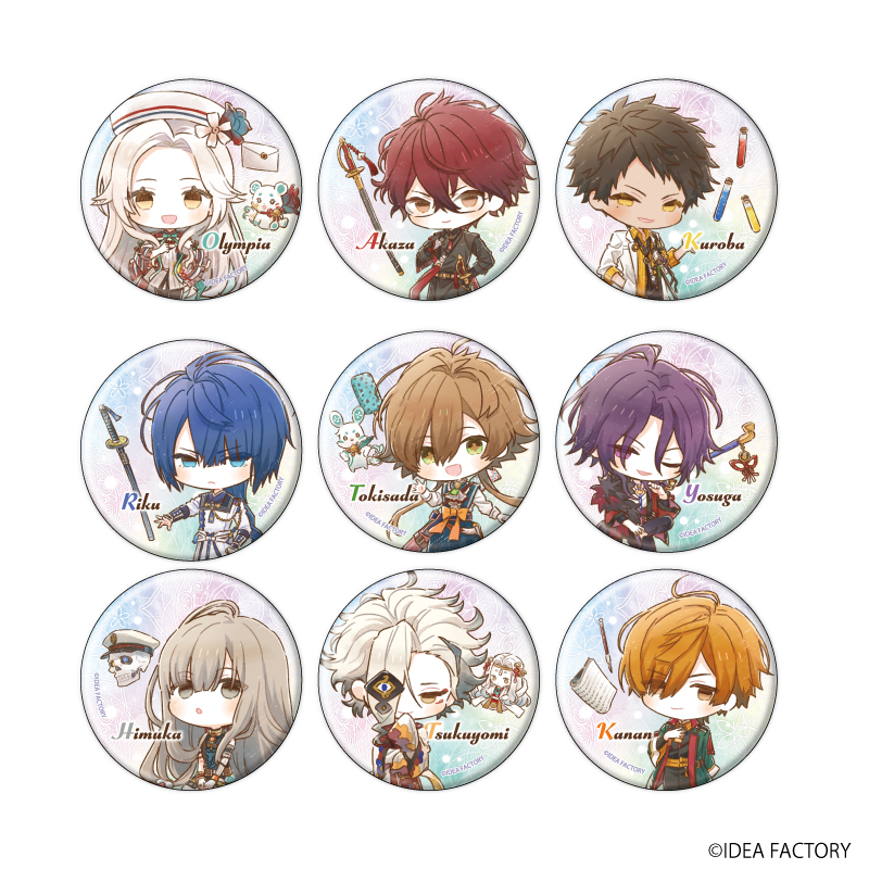 【A3】缶バッジ「オランピアソワレ」01/ブラインド（全9種）（グラフアートイラスト） 1BOX入数：9