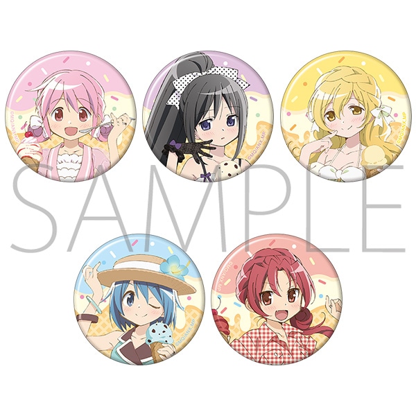 【ムービック】魔法少女まどか☆マギカ ホロキャラバッジコレクション（ice cream PARTY） 1BOX入数：5