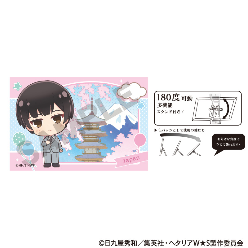 【クラックス】ヘタリア World★Stars アート缶バッジ 日本 ちまにわ