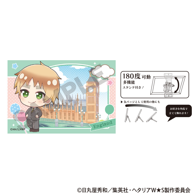【クラックス】ヘタリア World★Stars アート缶バッジ イギリス ちまにわ