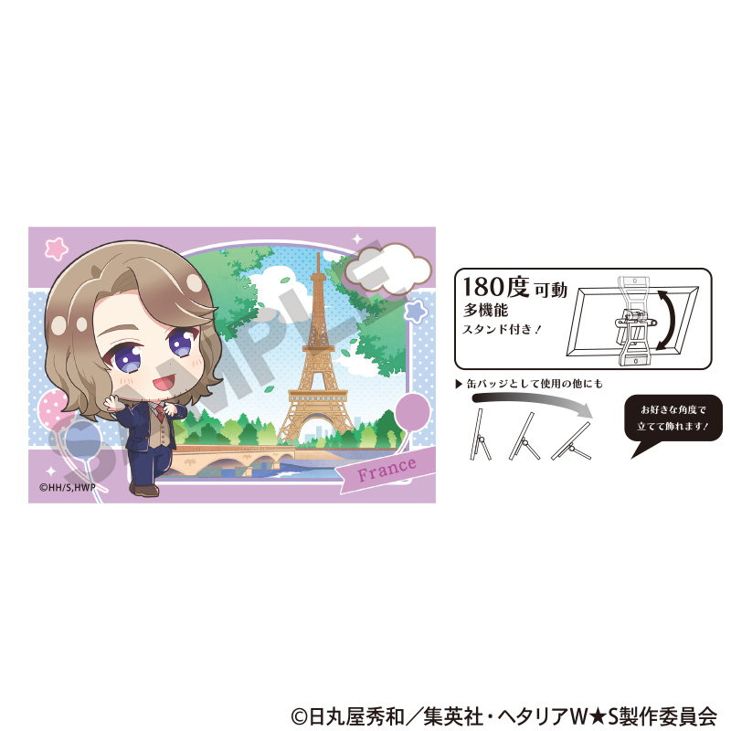 【クラックス】ヘタリア World★Stars アート缶バッジ フランス ちまにわ