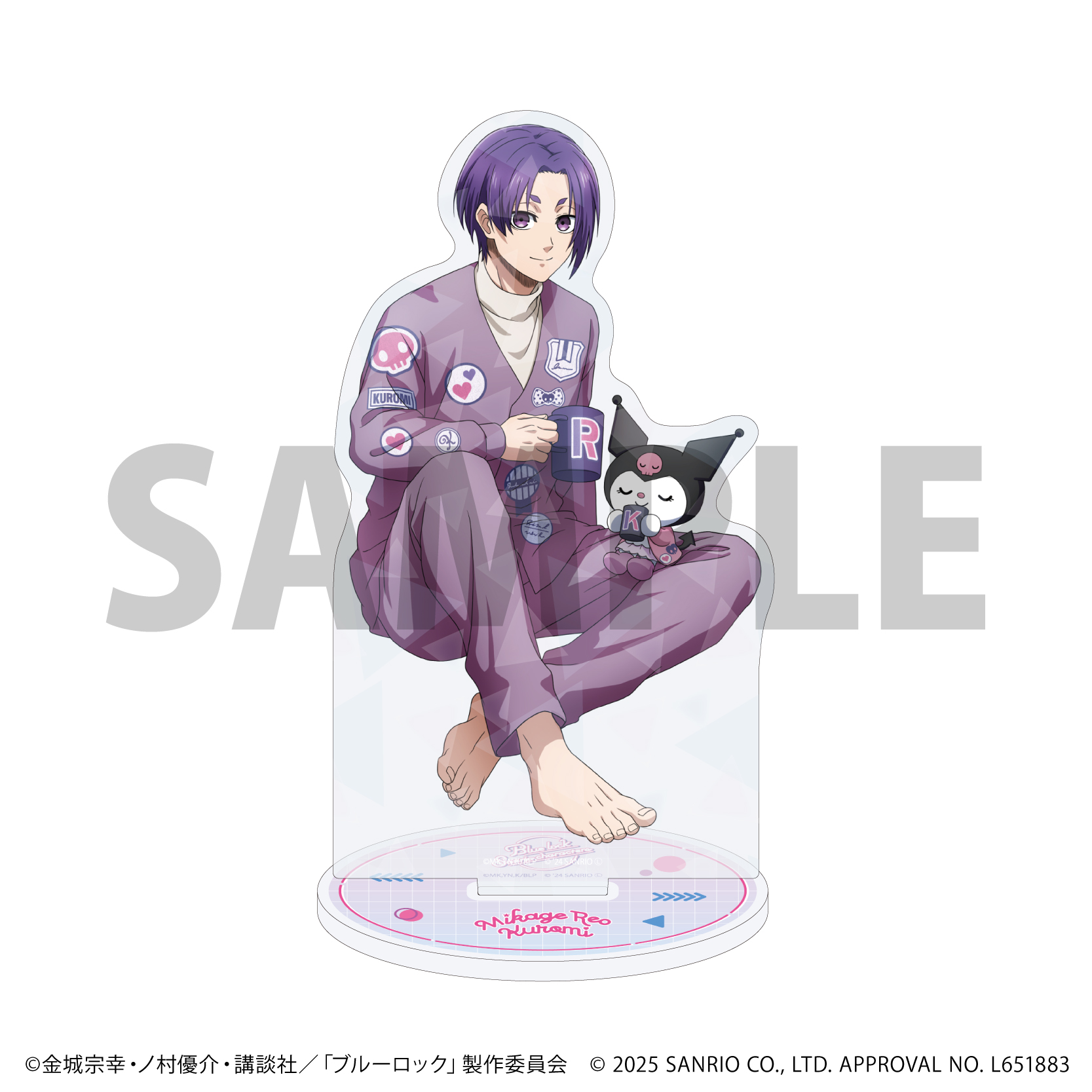 【A3】ホログラムアクリルスタンド「TVアニメ『ブルーロック』×サンリオキャラクターズ」02/御影玲王×クロミ（コラボイラスト）