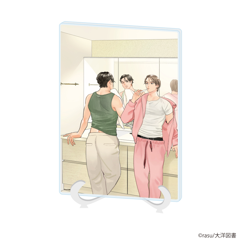 【A3】アクリルアートボード（A5サイズ）「rasu先生」01/「社会人カップルのSummer Vacation」BLフェア（公式イラスト）