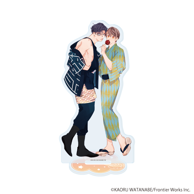【A3】アクリルスタンド「渡辺馨先生」01/「社会人カップルのSummer Vacation」BLフェア（描き下ろしイラスト）