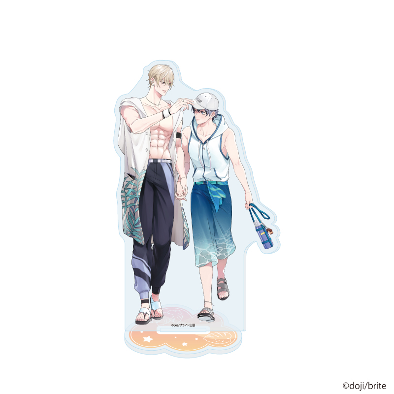【A3】アクリルスタンド「doji先生」01/「社会人カップルのSummer Vacation」BLフェア（描き下ろしイラスト）