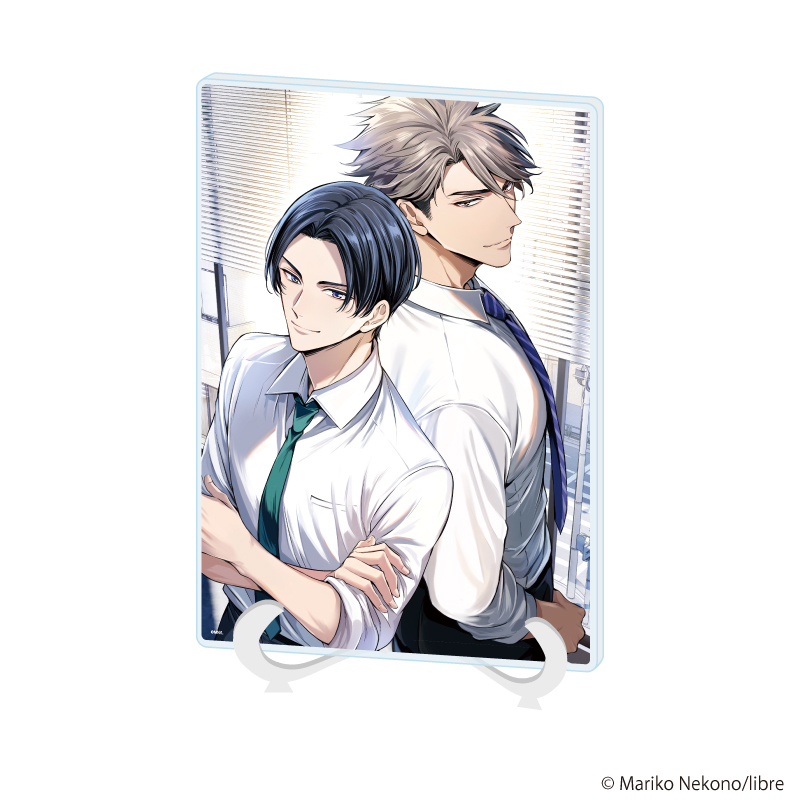 【A3】アクリルアートボード（A5サイズ）「猫野まりこ先生」01/「社会人カップルのSummer Vacation」BLフェア（公式イラスト）