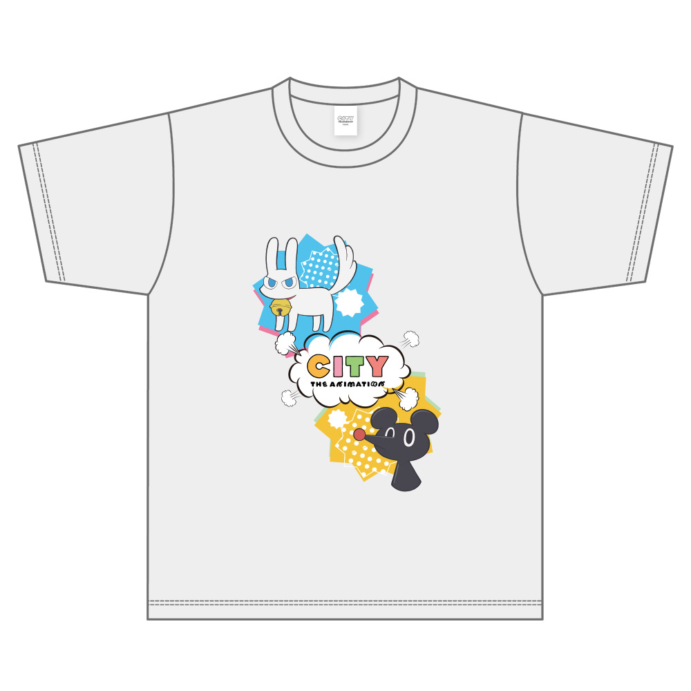 【クリーク・アンド・リバー】『CITY THE ANIMATION』TシャツA （グレー） XLサイズ