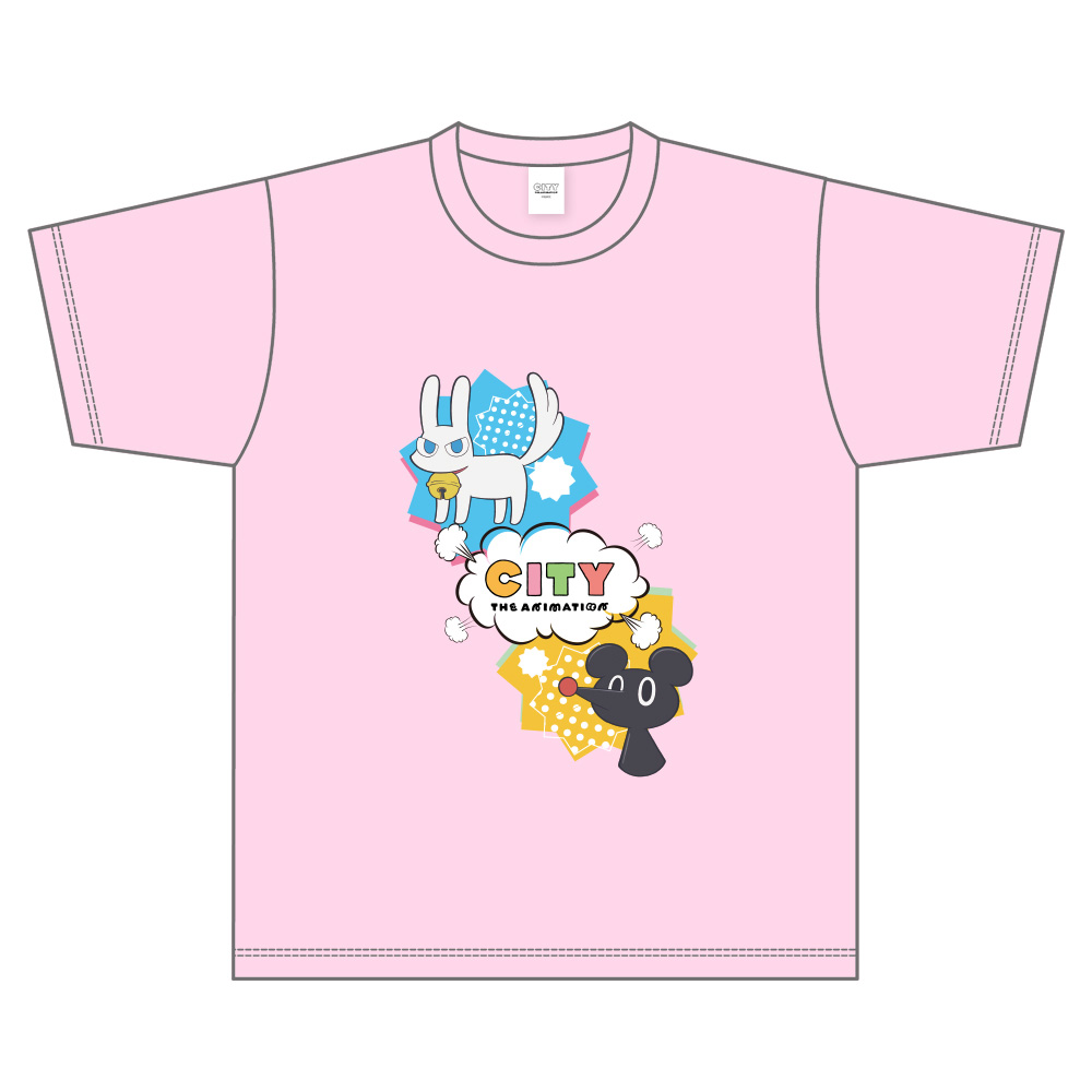 【クリーク・アンド・リバー】『CITY THE ANIMATION』TシャツA （ピンク） Lサイズ