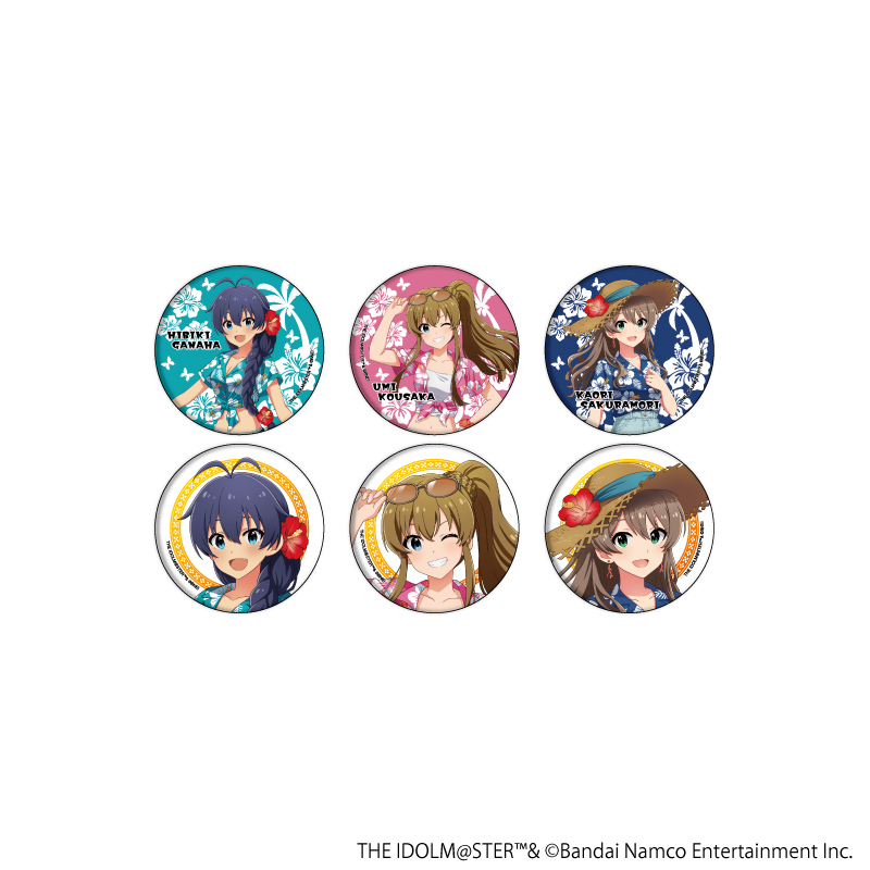 【A3】缶バッジ「アイドルマスター ミリオンライブ！」10/はいさい！ver. トレーディング（全6種）（描き下ろしイラスト） 1BOX入数：6