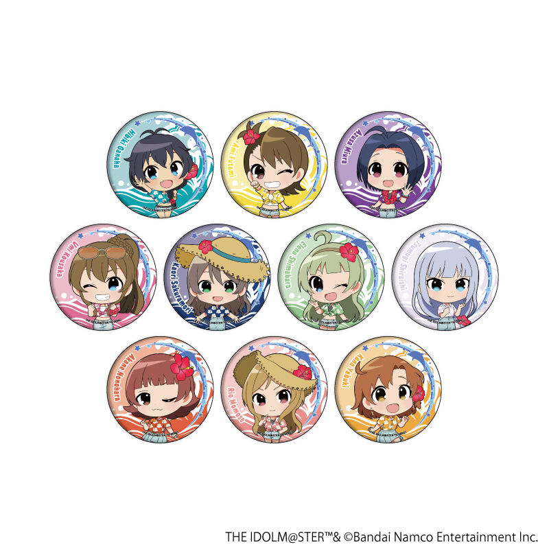 【A3】缶バッジ「アイドルマスター ミリオンライブ！」11/はいさい！ver. トレーディング（全10種）（ミニキャライラスト） 1BOX入数：10