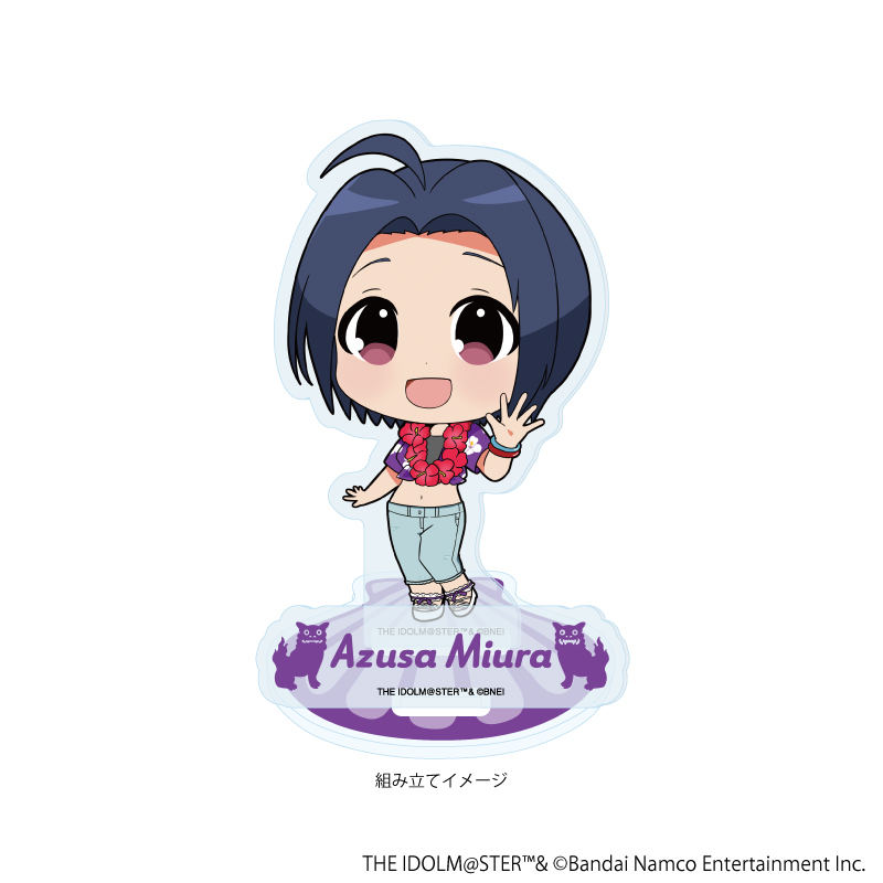 【A3】アクリルスタンドプレート「アイドルマスター ミリオンライブ！」17/三浦 あずさ はいさい！ver.（ミニキャライラスト）