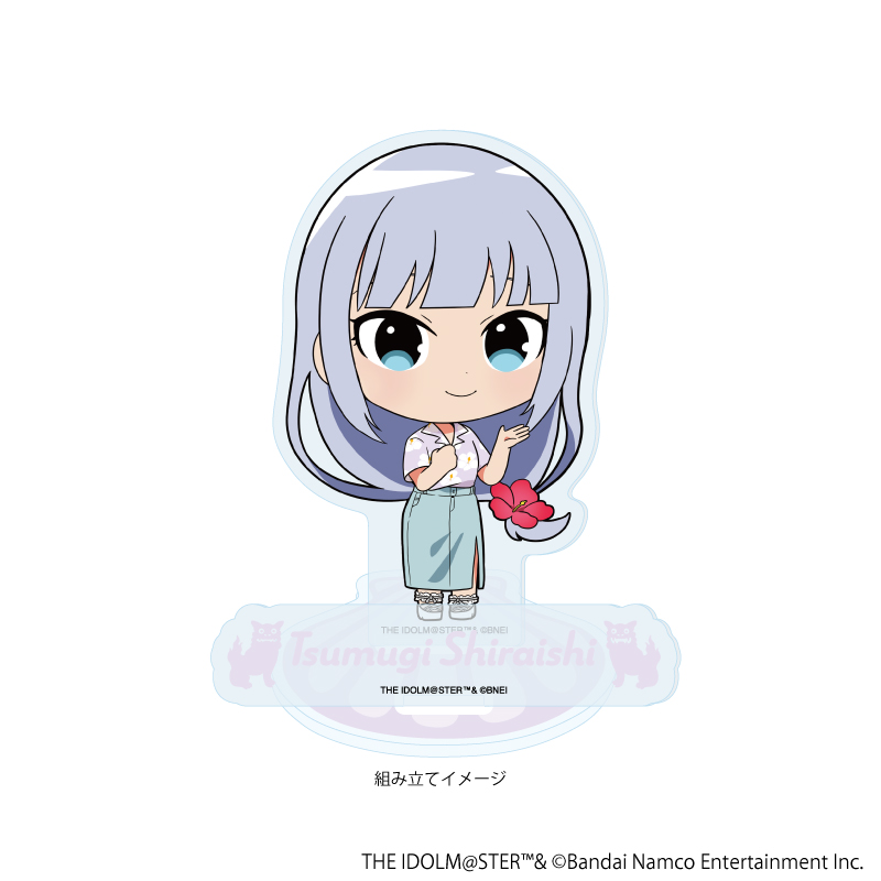 【A3】アクリルスタンドプレート「アイドルマスター ミリオンライブ！」21/白石 紬 はいさい！ver.（ミニキャライラスト）