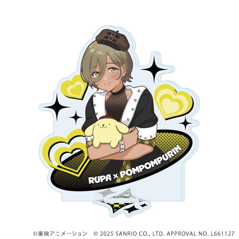 【A3】アクリルスタンド「ガールズバンドクライ×サンリオキャラクターズ」05/ルパ×ポムポムプリン（コラボイラスト）