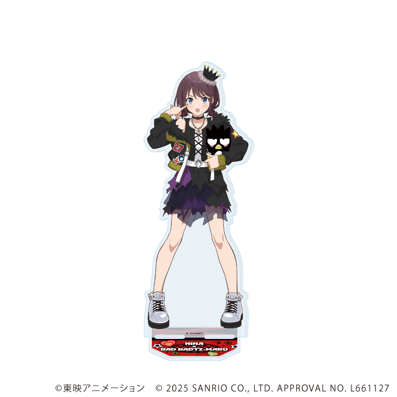 【A3】BIGアクリルスタンド「ガールズバンドクライ×サンリオキャラクターズ」01/井芹 仁菜×バッドばつ丸（コラボイラスト）