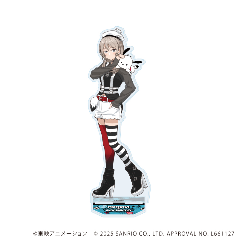 【A3】BIGアクリルスタンド「ガールズバンドクライ×サンリオキャラクターズ」02/河原木 桃香×ポチャッコ（コラボイラスト）