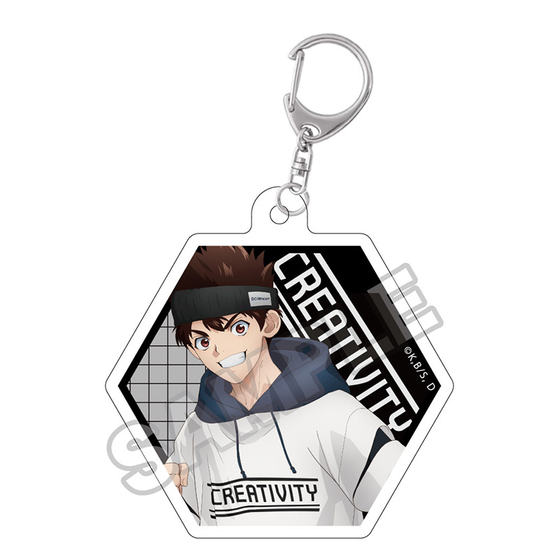 【GRANUP】Dr.STONE Monotone Street ダイカットアクリルキーチェーン クロム