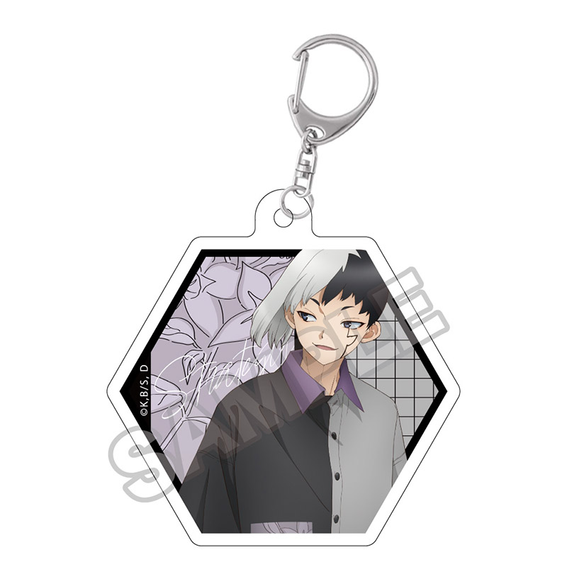 【GRANUP】Dr.STONE Monotone Street ダイカットアクリルキーチェーン あさぎりゲン