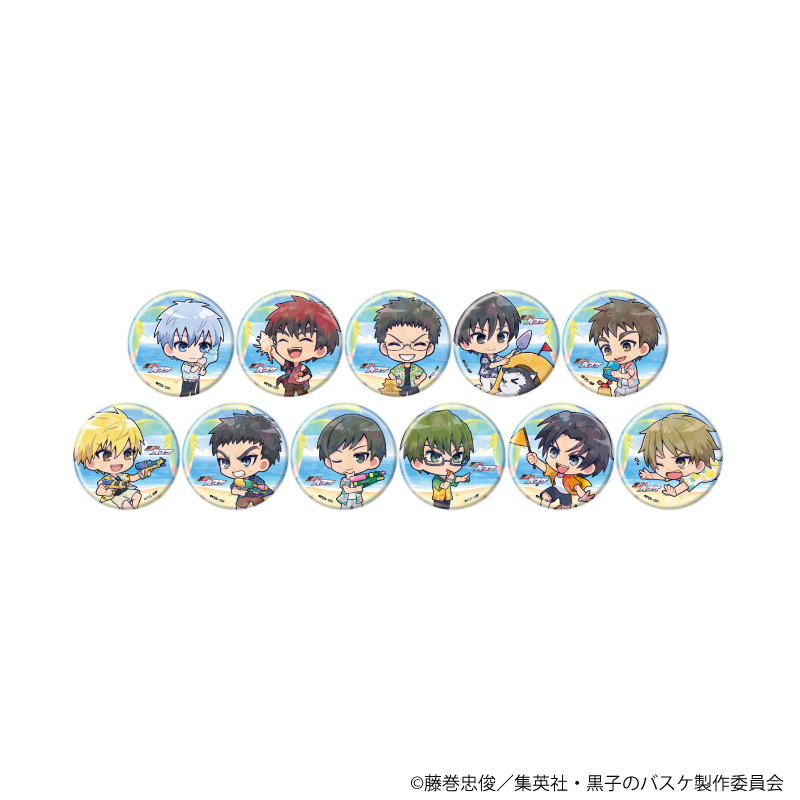 【A3】ホログラム缶バッジ（57mm）「黒子のバスケ」01/アロハver. ブラインド（全11種）（ミニキャライラスト） 1BOX入数：11