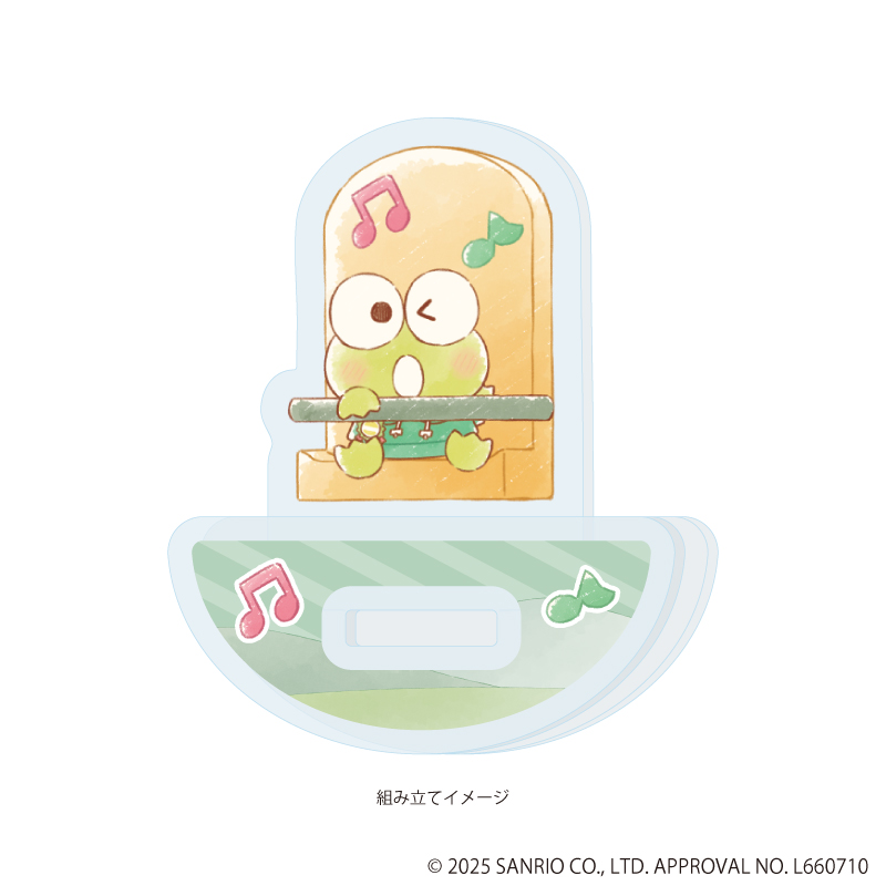 【A3】ゆらゆらアクリルスタンド「はぴだんぶい」25/けろけろけろっぴ（グラフアートイラスト）
