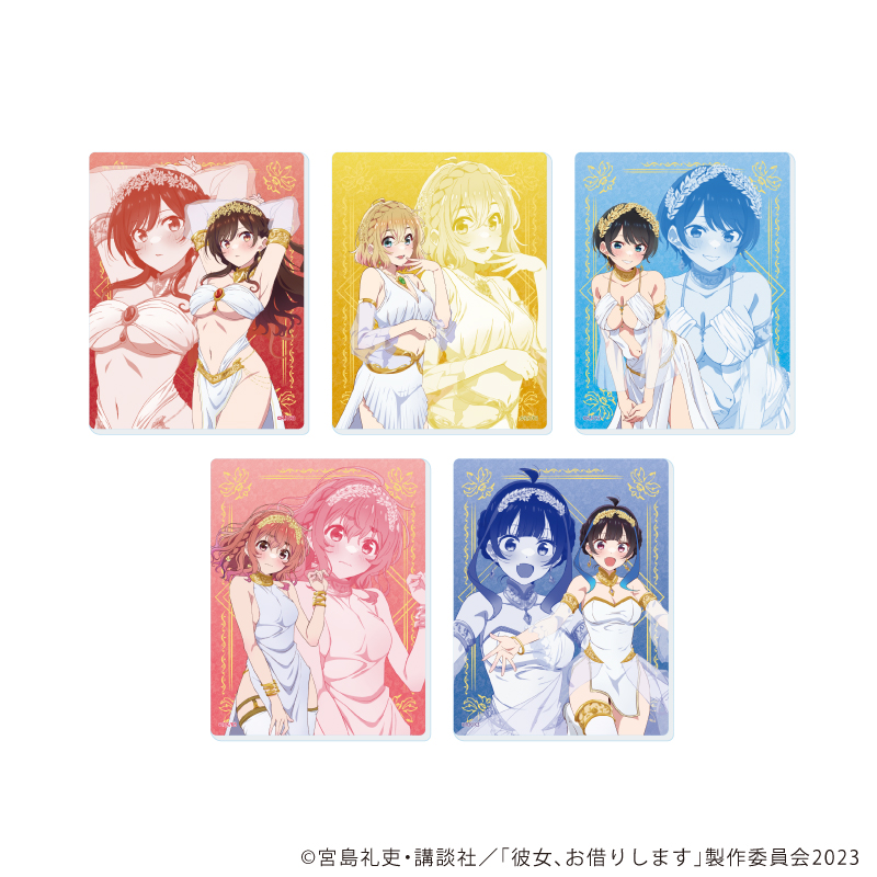 【A3】アクリルカード「TVアニメ『彼女、お借りします』」22/女神ver. A ブラインド（全5種）（描き下ろしイラスト） 1BOX入数：5