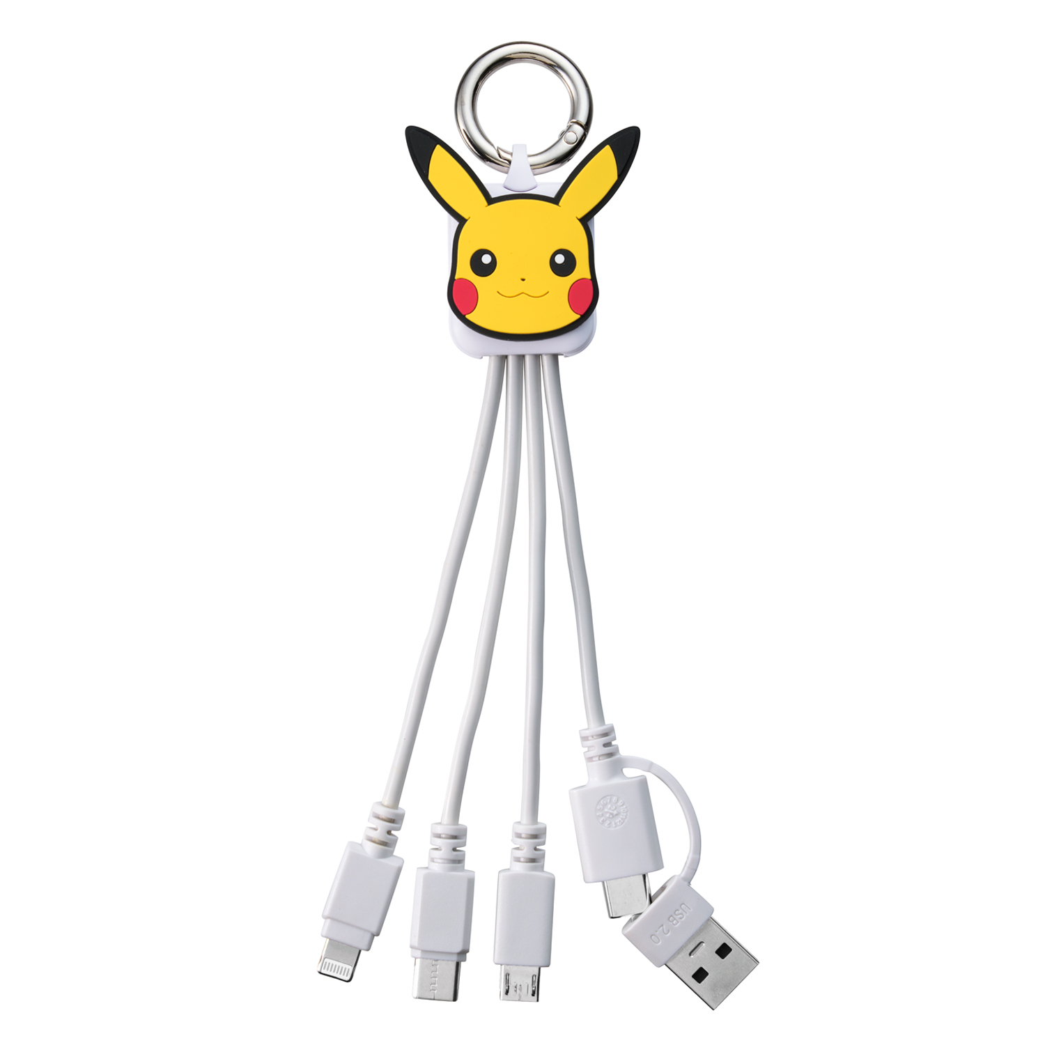 【サンクレスト】ポケットモンスター 3in2 マルチ充電ケーブル ピカチュウ2