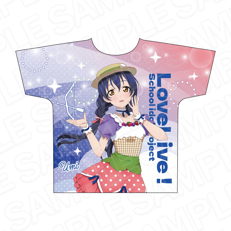 【コンテンツシード】ラブライブ！ フルグラフィックTシャツ 園田海未 Cafe party ver