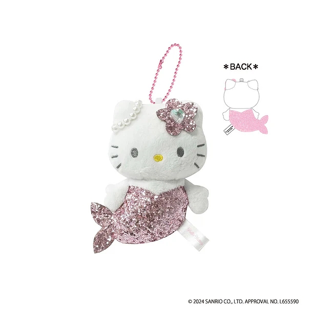 【ティー・シー・ピー】ハローキティ グリッターマスコット マーメイド（ピンク）