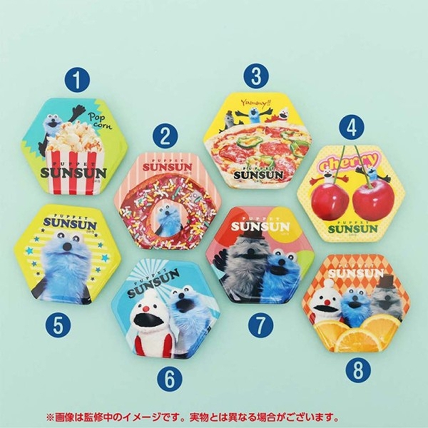 【エンスカイ】パペットスンスン 6角形カンバッジコレクション 1BOX入数：8