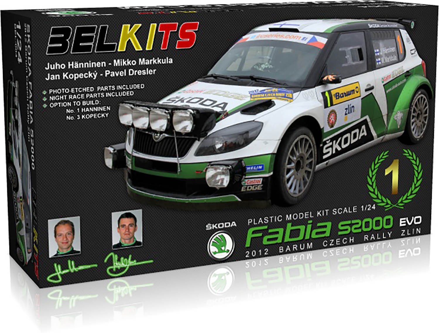 【ベルキット】ベルキット 1/24 シュコダ ファビア S2000 EVO 2012 バルム・チェコ・ラリー・ズリーン ウィナー プラモデル BEL004