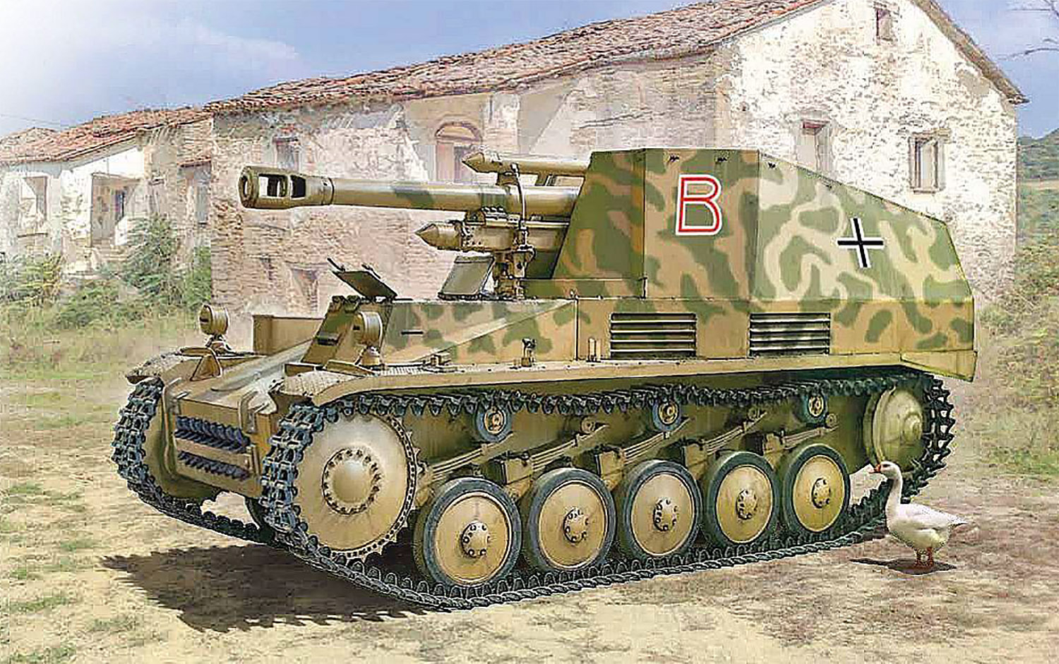 【イタレリ】イタレリ 1/72 WW.II ドイツ軍 Sd.Kfz.124 10.5cm自走榴弾砲 ヴェスペ プラモデル IT7061