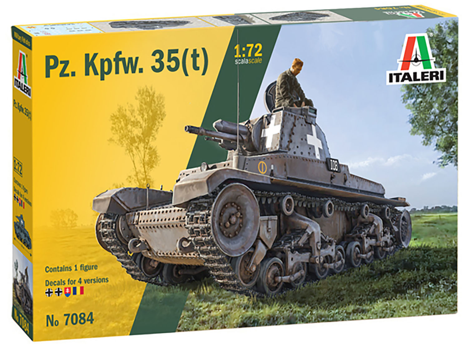 【イタレリ】イタレリ 1/72 WW.II ドイツ軍軽戦車 Pz.Kpfw.35（t） プラモデル IT7084