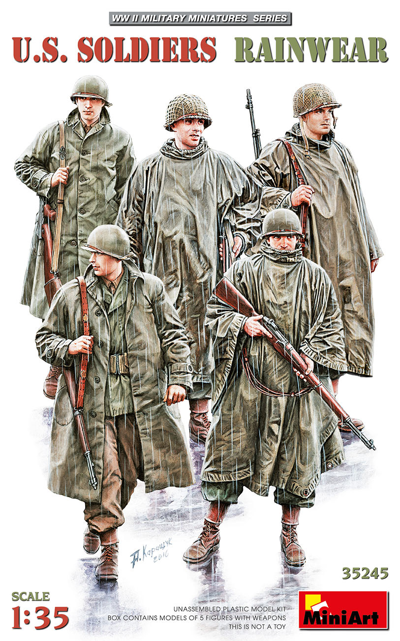 【ミニアート】ミニアート 1/35 WW.II アメリカ軍 雨天の行軍 歩兵 5体セット プラモデル MA35245