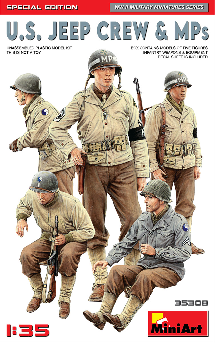 【ミニアート】ミニアート 1/35 WW.II アメリカ軍 歩兵&憲兵 全5体セット プラモデル MA35308