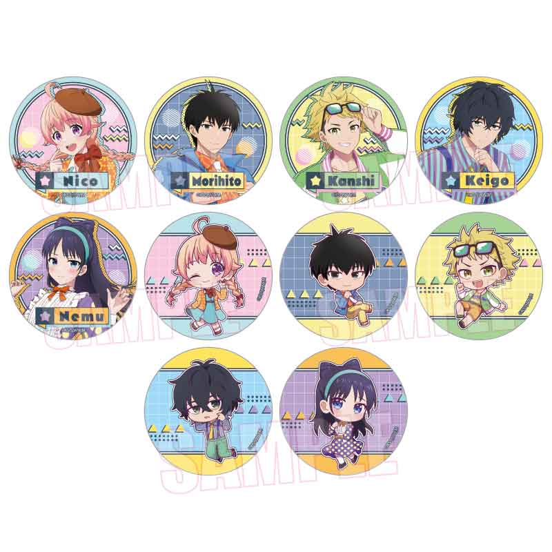 【ベルハウス】トレーディング缶バッジ TVアニメ『ウィッチウォッチ』/レトロポップver. 1BOX入数：10