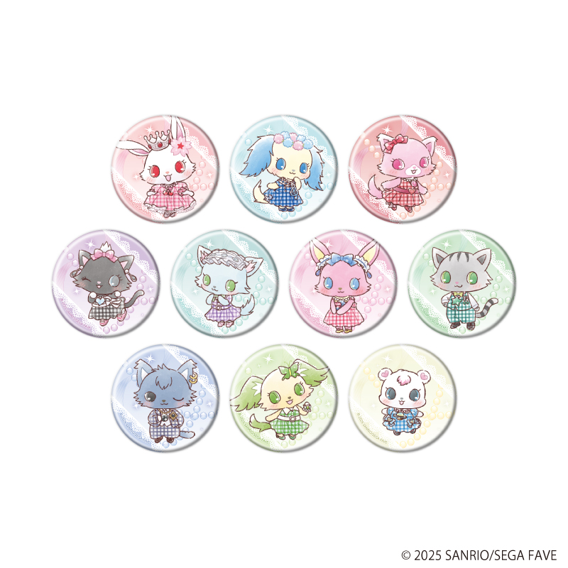 【A3】缶バッジ「ジュエルペット」08/ブラインド（全10種）（グラフアートイラスト） 1BOX入数：10