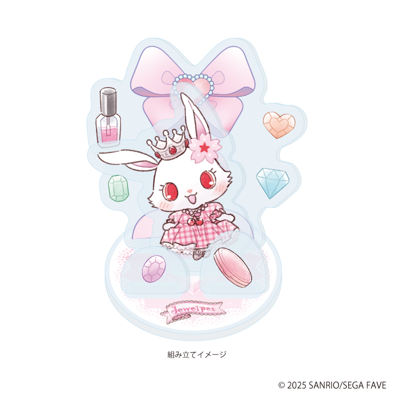【A3】アクリルスタンドプレート 「ジュエルペット」01/ルビー（グラフアートイラスト）
