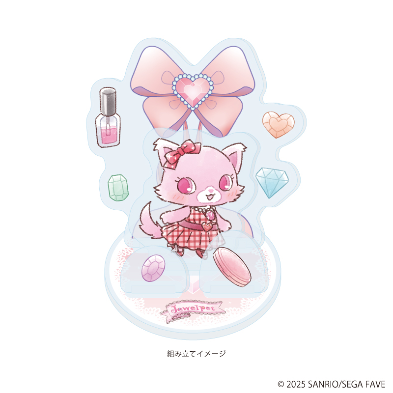 【A3】アクリルスタンドプレート 「ジュエルペット」03/ガーネット（グラフアートイラスト）