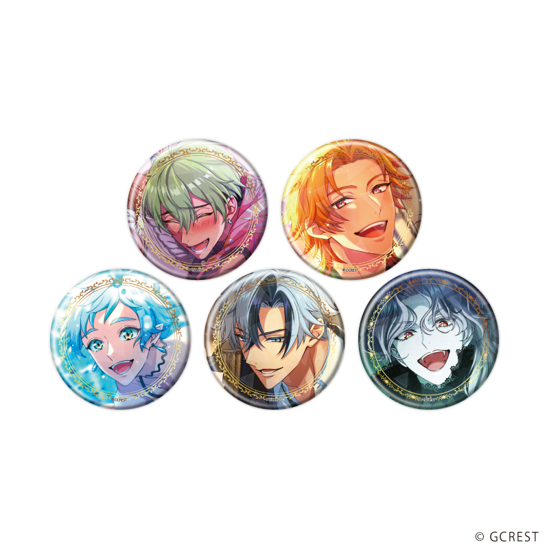 【A3】ホログラム缶バッジ（57mm）「夢職人と忘れじの黒い妖精」05/情熱大海&魔電遊戯 ブラインド（全5種）（公式イラスト） 1BOX入数：5