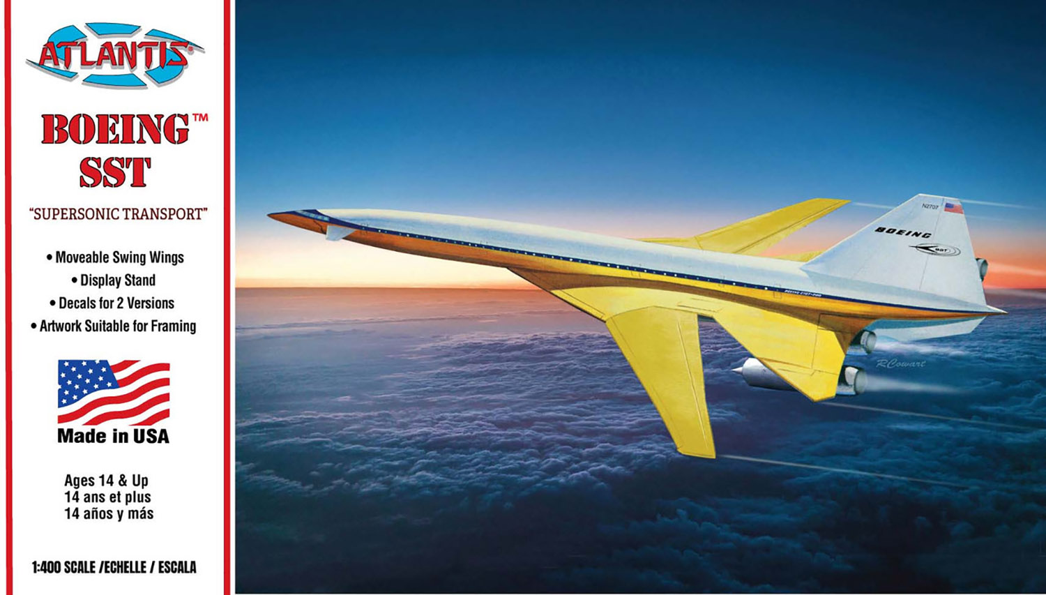 【アトランティスモデル】アトランティスモデル 1/400 ボーイング SST 超音速旅客機 プラモデル AMCM6815
