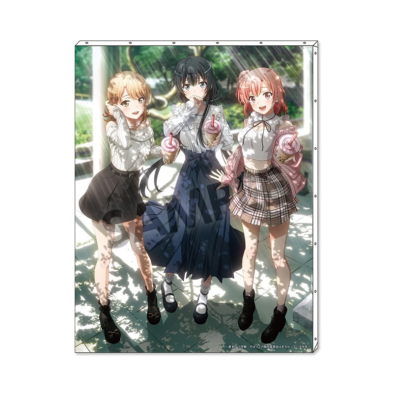 【ホビーストック】やはり俺の青春ラブコメはまちがっている。完 描き下ろしF6キャンバスアート 雪乃&結衣&いろは 公園デート ver.
