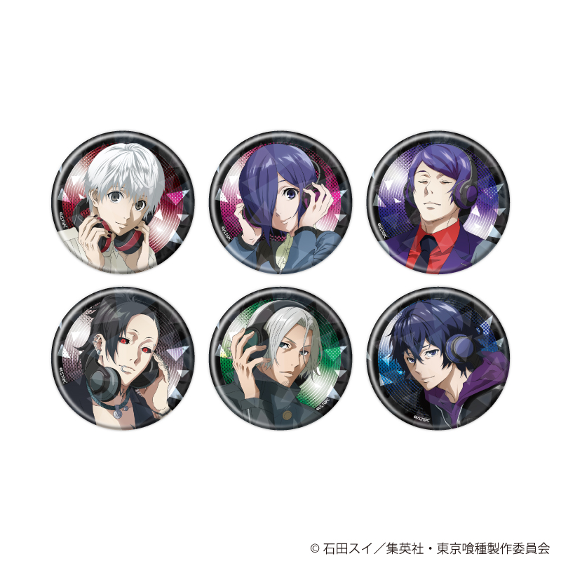 【A3】ホログラム缶バッジ（57mm）「東京喰種」03/ブラインド（全6種）（描き下ろしイラスト） 1BOX入数：6