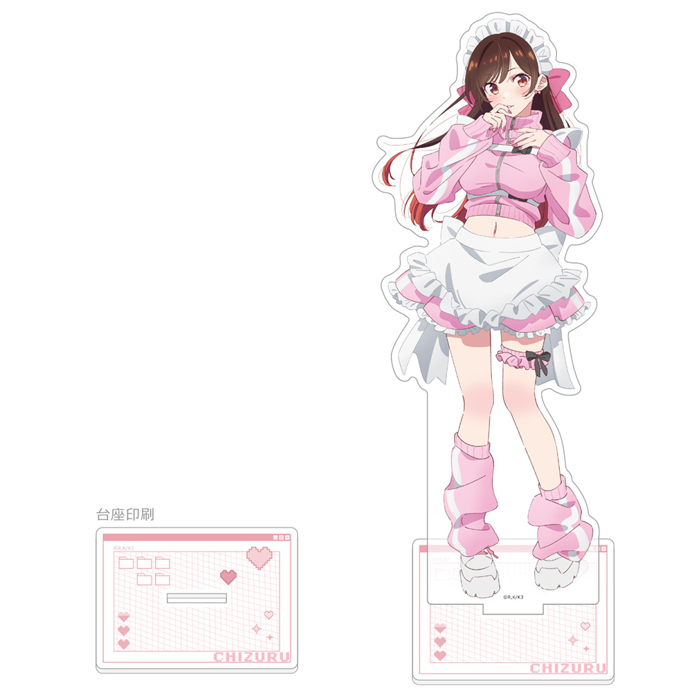 【カーテン魂】彼女、お借りします 描き下ろし特大アクリルスタンド （水原千鶴/ジャージメイド） 