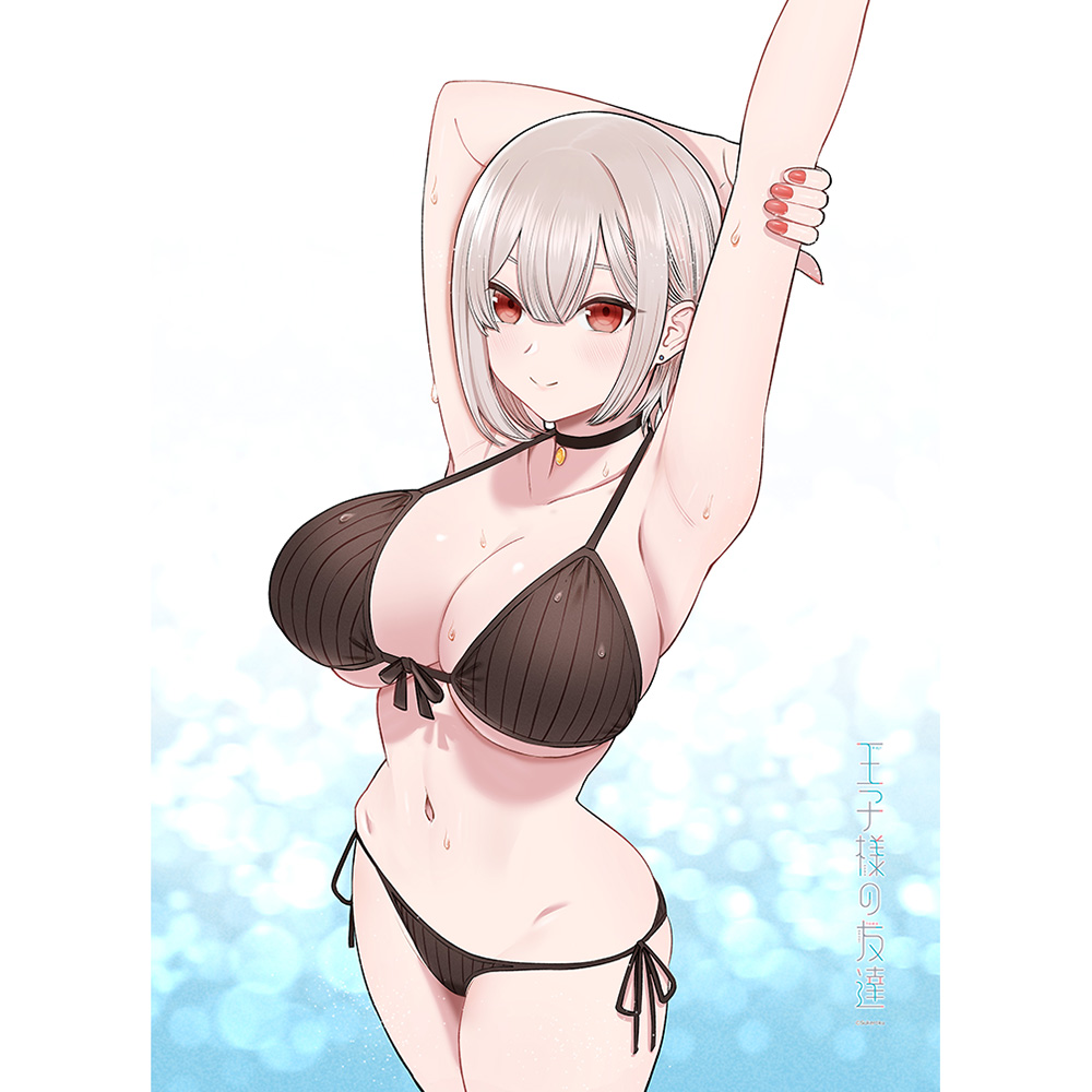 【カーテン魂】王子様の友達 B2タペストリー （藍田美明/水着）Wスエード